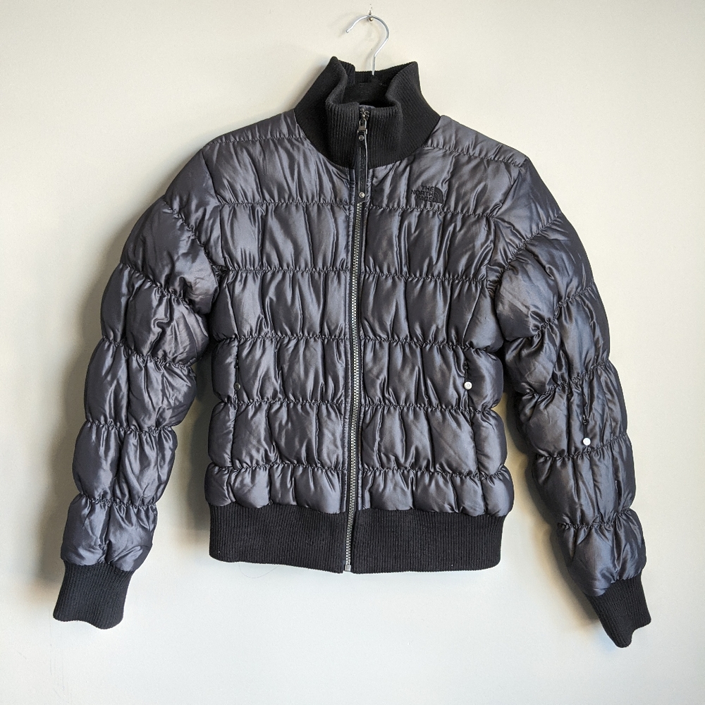 The North Face Shiny Grey Puffer